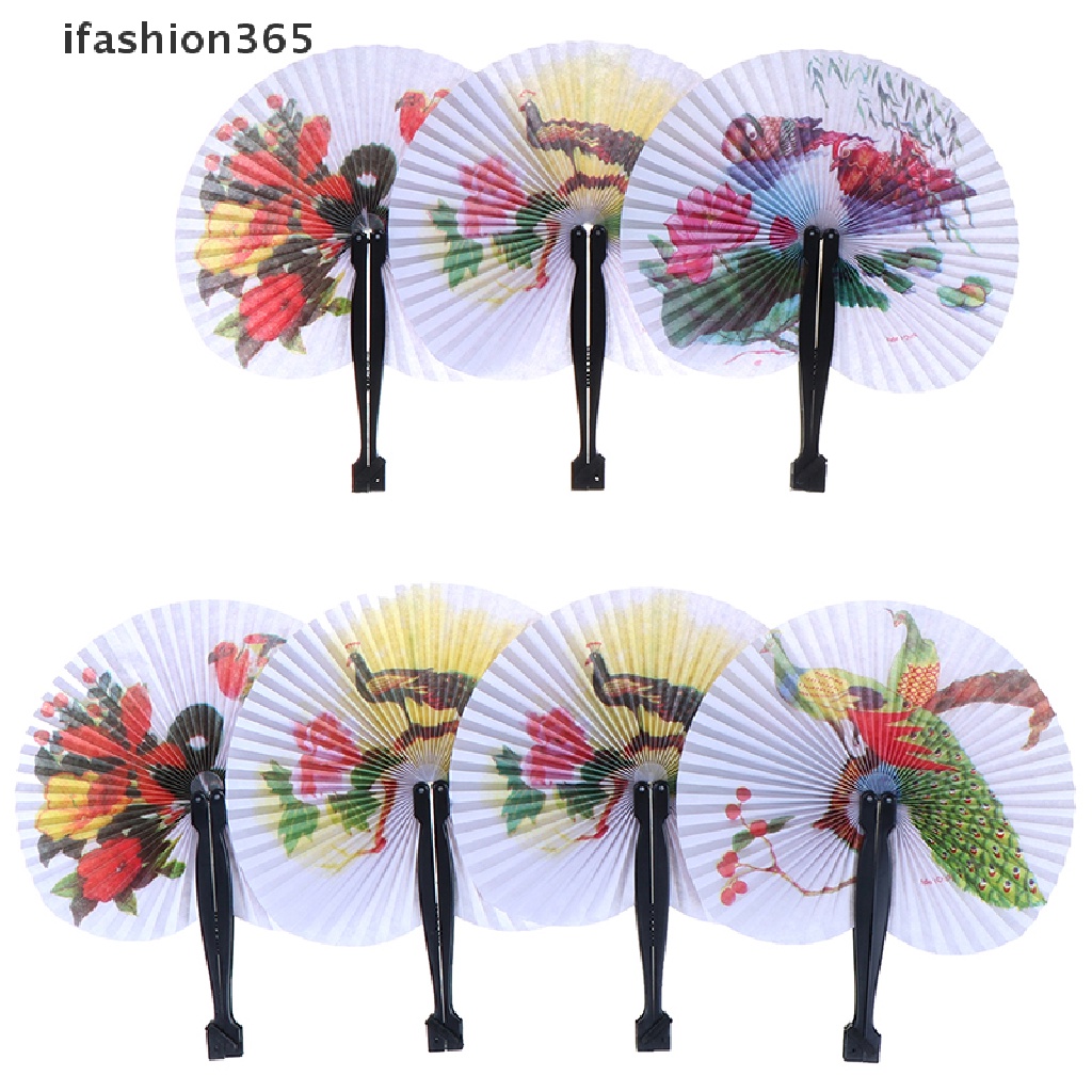 [ifashion365] Summer Handheld Fan Chinese Folding Hand Fan Printed Paper Decorative gift  VN