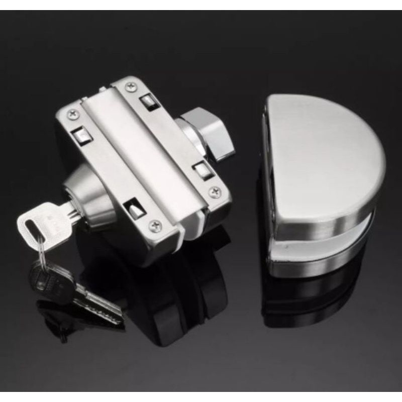 Ổ khóa cửa kính cường lực - khóa bán nguyệt