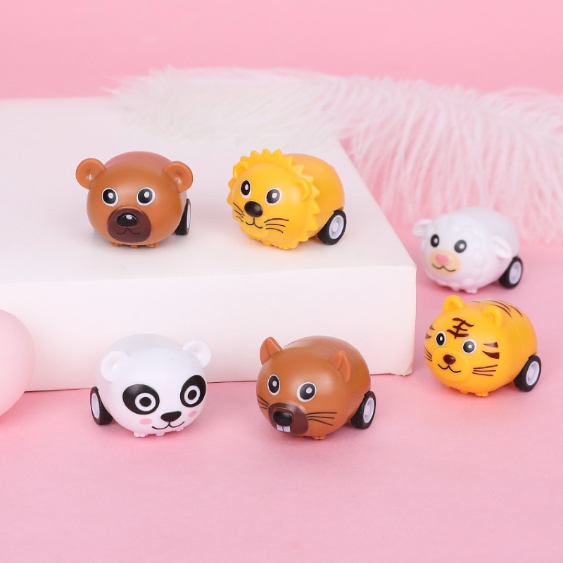 [ Rẻ Vô Địch ] Đồ Chơi Trẻ Em Xe Chạy Cót Mini Hình Thú Dễ Thương, Có 6 Mẫu Các Con Thú Quen Thuộc Cho Bé Chơi.