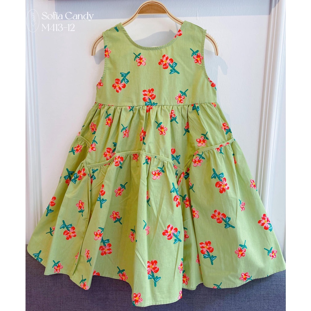 Đầm sát nách xanh bơ bé gái Sofia CanDY cực xinh