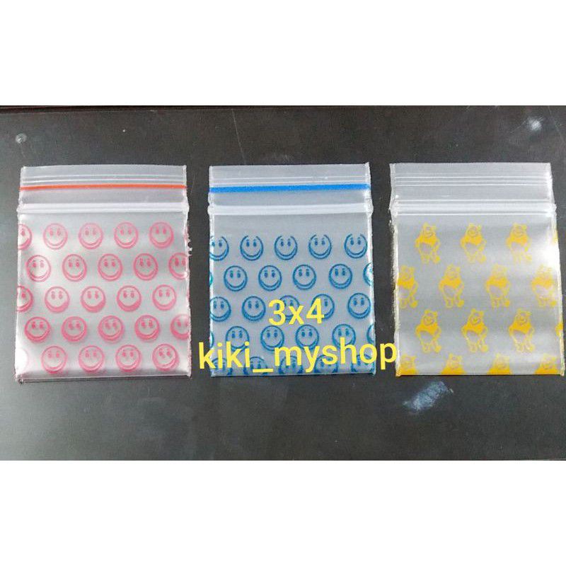 100 cái túi zip mini nhỏ họa tiết đẹp 3x4 cm loại đẹp