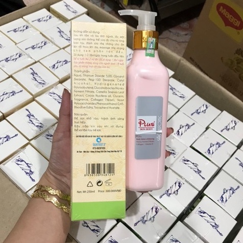[Ảnh thật] KEM DƯỠNG TRẮNG DA TOÀN THÂN BODY SẮC HƯƠNG PLUS 250ML tặng kèm nước hoa hàng CHÍNH HÃNG