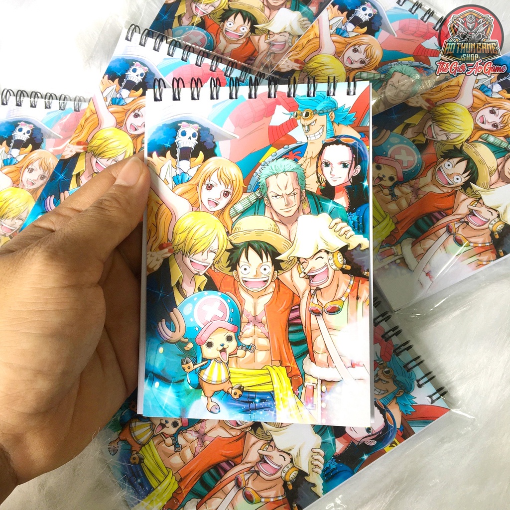Sổ tay One Piece Nhóm Luffy Mũ Rơm, Zoro, Sanji, usopp, chopper, Nami, Robin, Franky, Brook (AoThunGameVn)