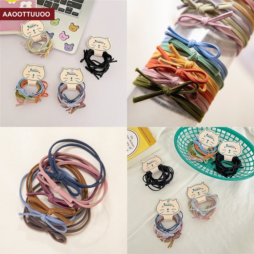 Set 6 Dây Cột Tóc Đơn Giản Phong Cách Hàn Quốc