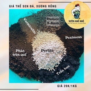 1kg Giá thể , Đất trồng sen đá, xương rồng, lithops, cây cảnh cần thoáng rễ đã trộn sẵn loại Tiết kiệm