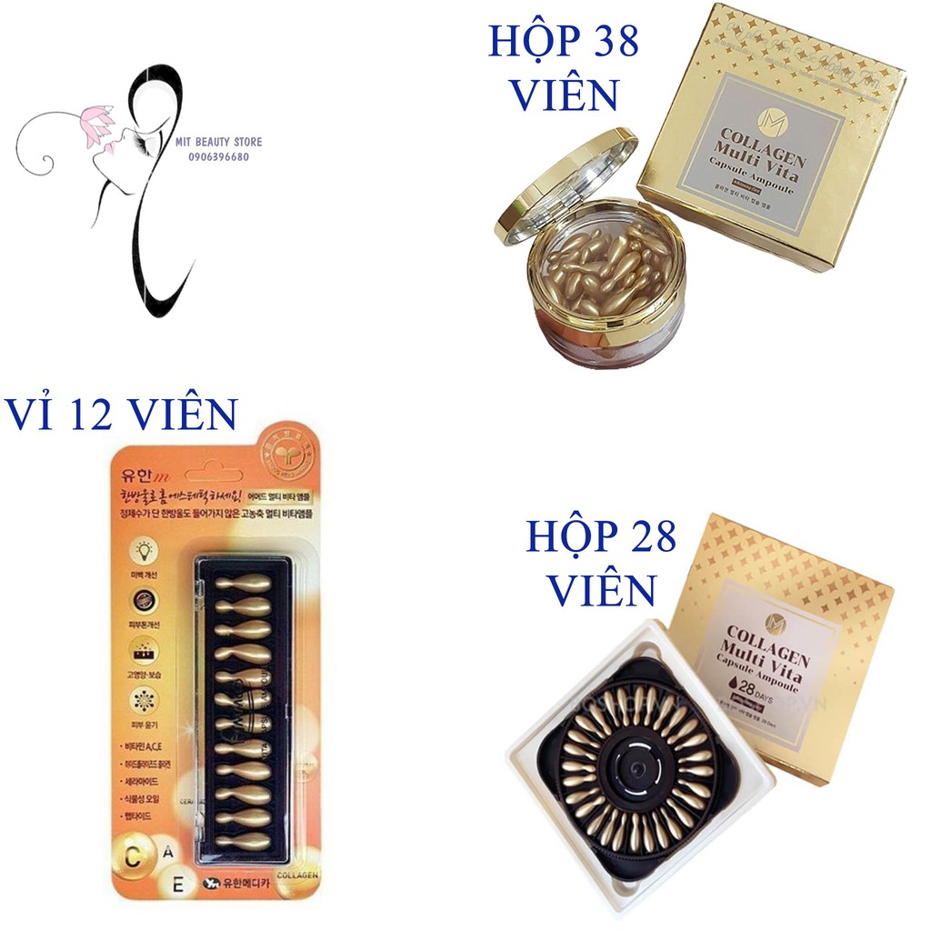 Viên Tinh Chất AMMUD Dưỡng Trắng Vitamin Collagen tươi AMMAS Nhật Bản vỉ 12 28 38 viên