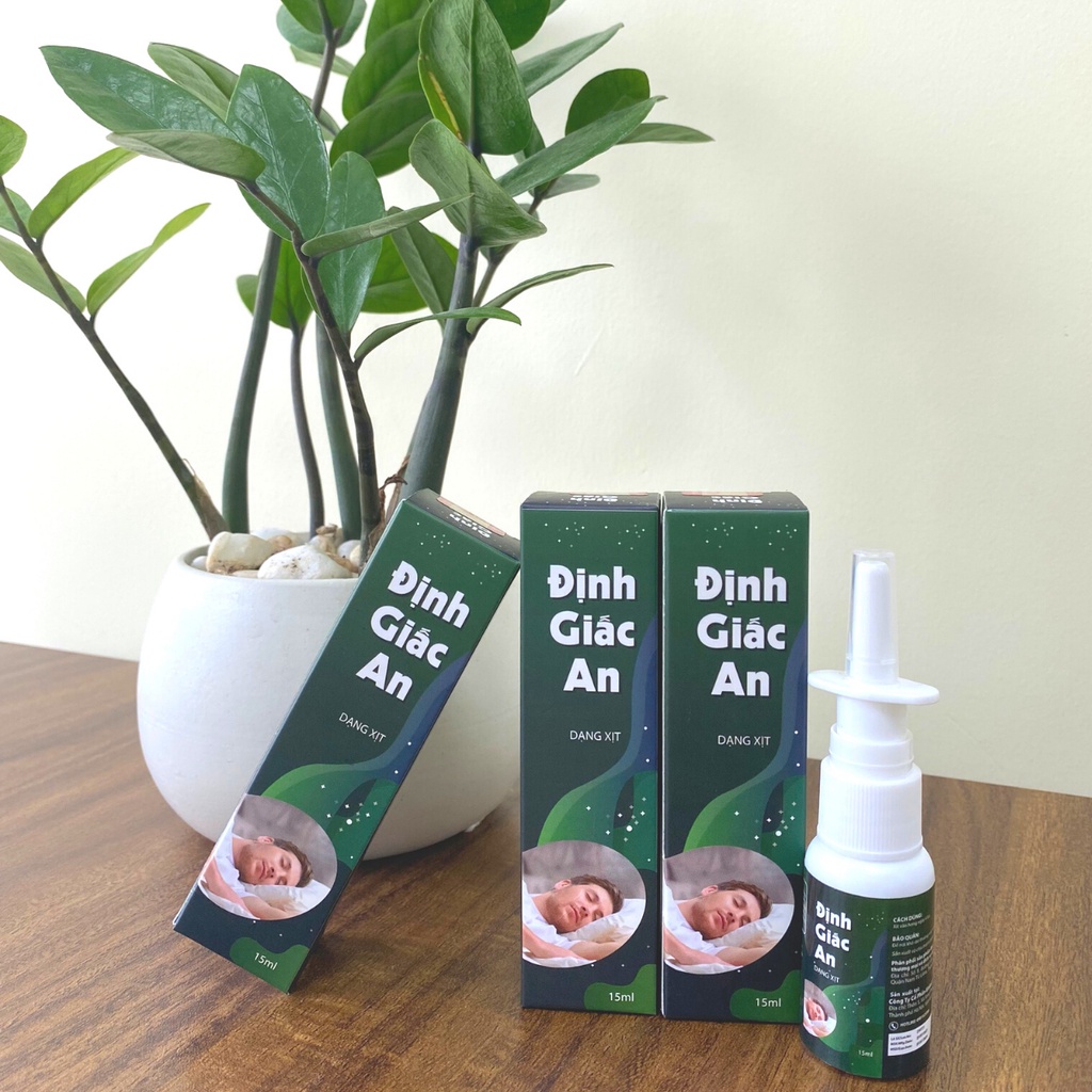 XỊT ĐỊNH GIẤC AN 🍀🍀 XỊT ĐỊNH GIẤC AN Chính Hãng, Chai Xịt 15ml - Cải Thiện Tình Trạng Ngủ Ngáy, Mất Ngủ