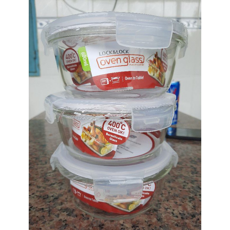 💞💚Thố thủy tinh Lock &Lock 600 ml