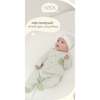 Nous -  Body Sơ Sinh Petit liền tất mềm mịn, thun giãn S611