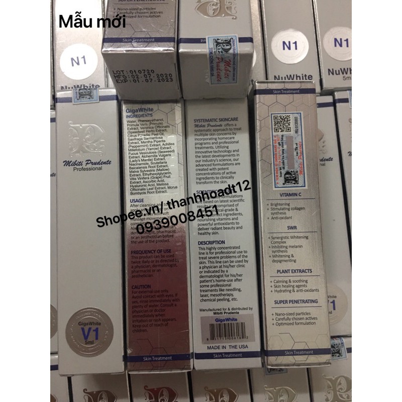 MIBITI PRUDENTE NUWHITE V1 Kem trẻ hóa và làm hồng môi âm hộ