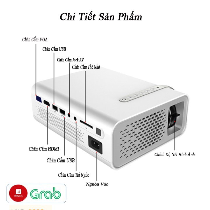 [Mã ELHA03 giảm 5% đơn 300K] Máy chiếu xem phim tại nhà - bảo hành 12 tháng