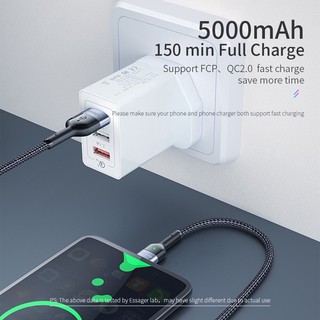 [Freeship] Dây cáp sạc nhanh Essager Type-C, Micro USB có đèn LED