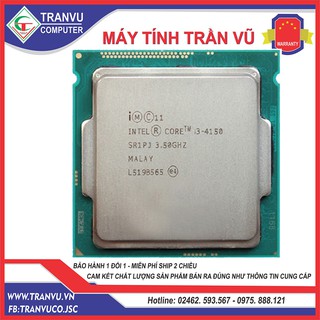 [ GIẢM GIÁ ] Bộ vi xử lý Intel Core I3 4150/Socket 1150 tặng Fan tản nhiệt Box cao cấp