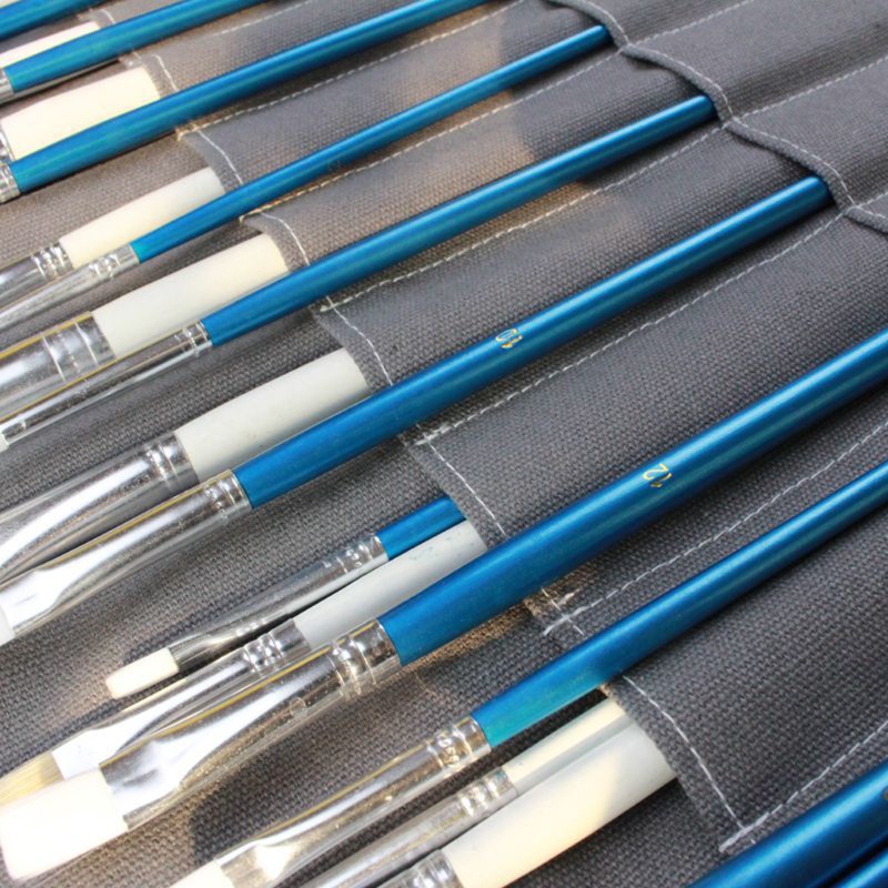 Cuộn Vải Bạt 20 Lỗ Đựng Bút Chì Sắp Xếp Gọn Gàng