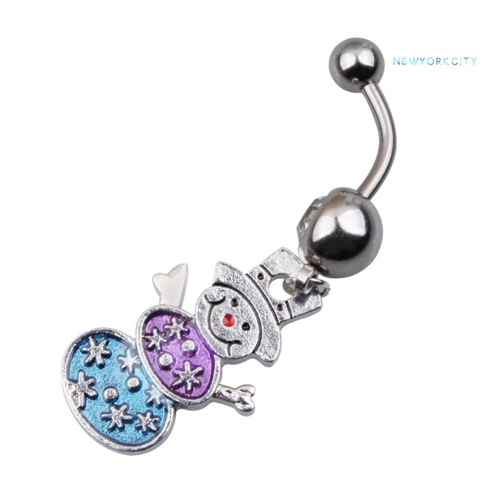 Khuyên Rốn Họa Tiết Người Tuyết Giáng Sinh