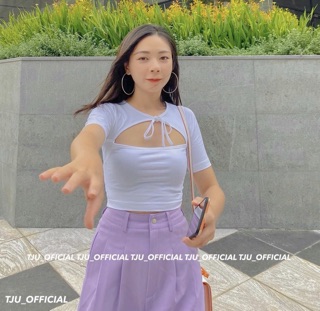 SET ÁO KHOÉT NGỰC QUẦN SHORT TÍM (KÈM HÌNH THẬT)
