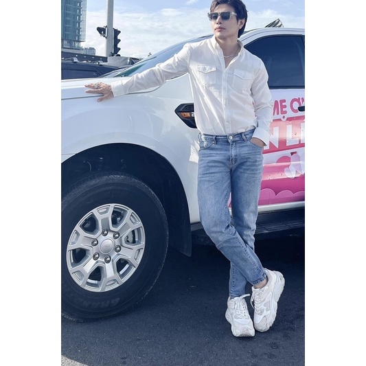 Quần Skinny Jean Bò Nam Màu Xanh Trơn Đơn Giản Năng Động Bảnh Trai, From Chuẩn