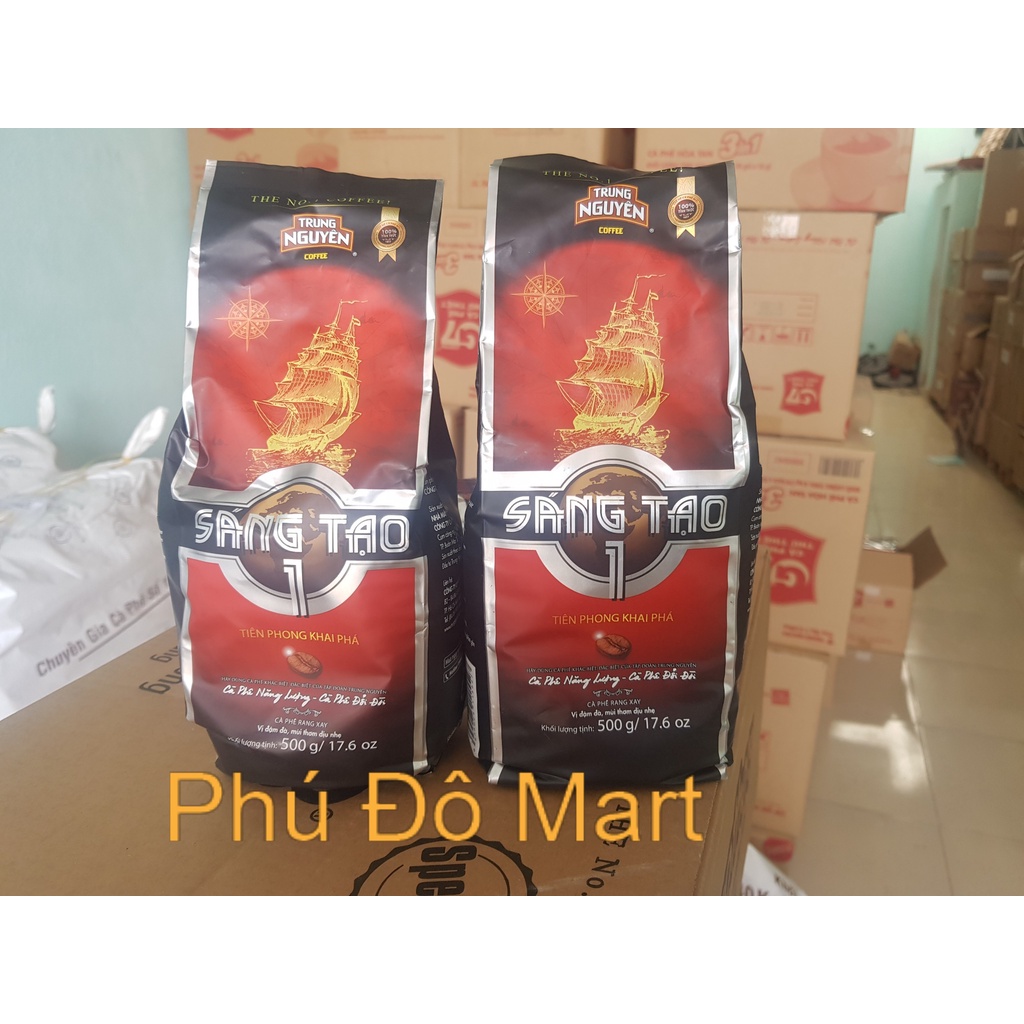 Cà Phê Rang Xay Pha Phin Trung Nguyên Sáng Tạo 1 - Loại Gói 500g