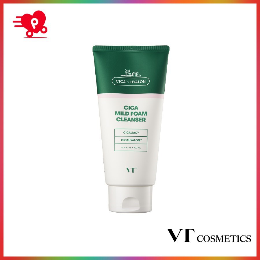 Sữa rửa mặt dành cho da nhạy cảm VT Cica Mild Foam Cleanser 300ml | BigBuy360 - bigbuy360.vn