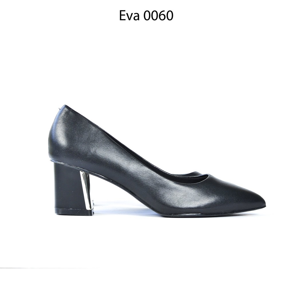 Giày Cao Gót Nữ Mũi Nhọn Đế Vuông Da Cao Cấp Đế 7Cm Evashoes - EVA0061