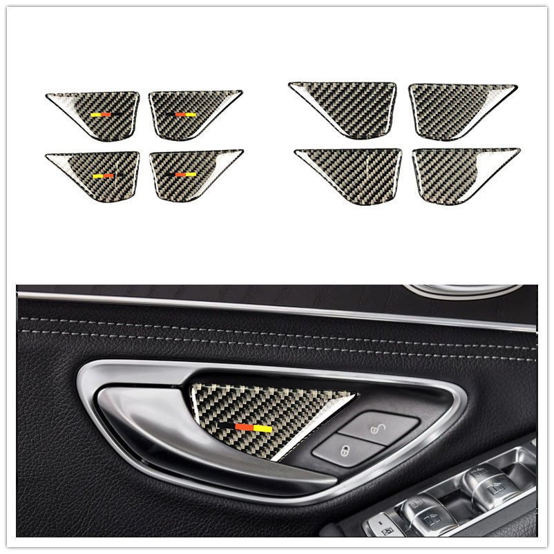 Mercedes-Benz mới C-class W205 / C180 / GLC nội thất bằng sợi carbon tay nắm cửa bát trang trí phụ kiện xe hơi