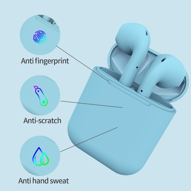 Tai nghe Bluetooth không dây Inpods i12 TWS điều khiển cảm biến âm thanh HIFI cho Android iOS