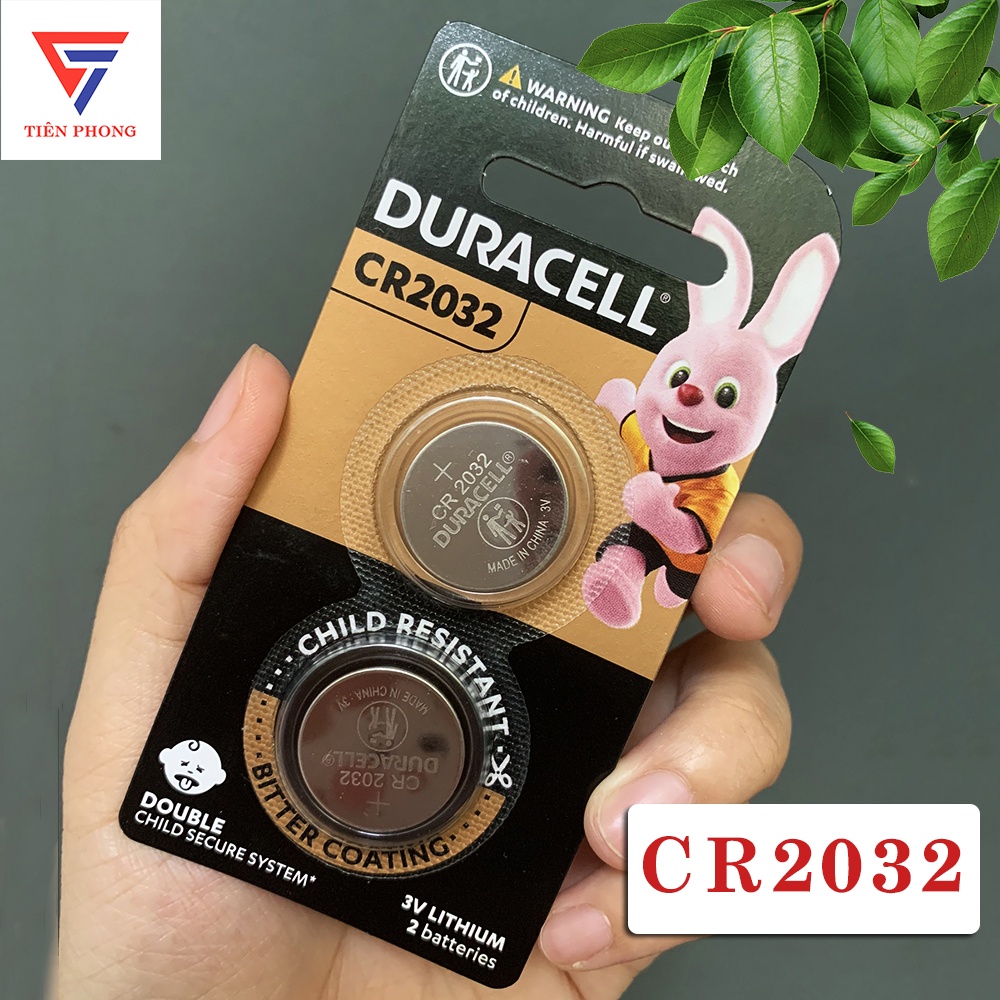Pin CR2032 Duracell Lithium 3V LOẠI TỐT vỉ 2 viên chính hãng