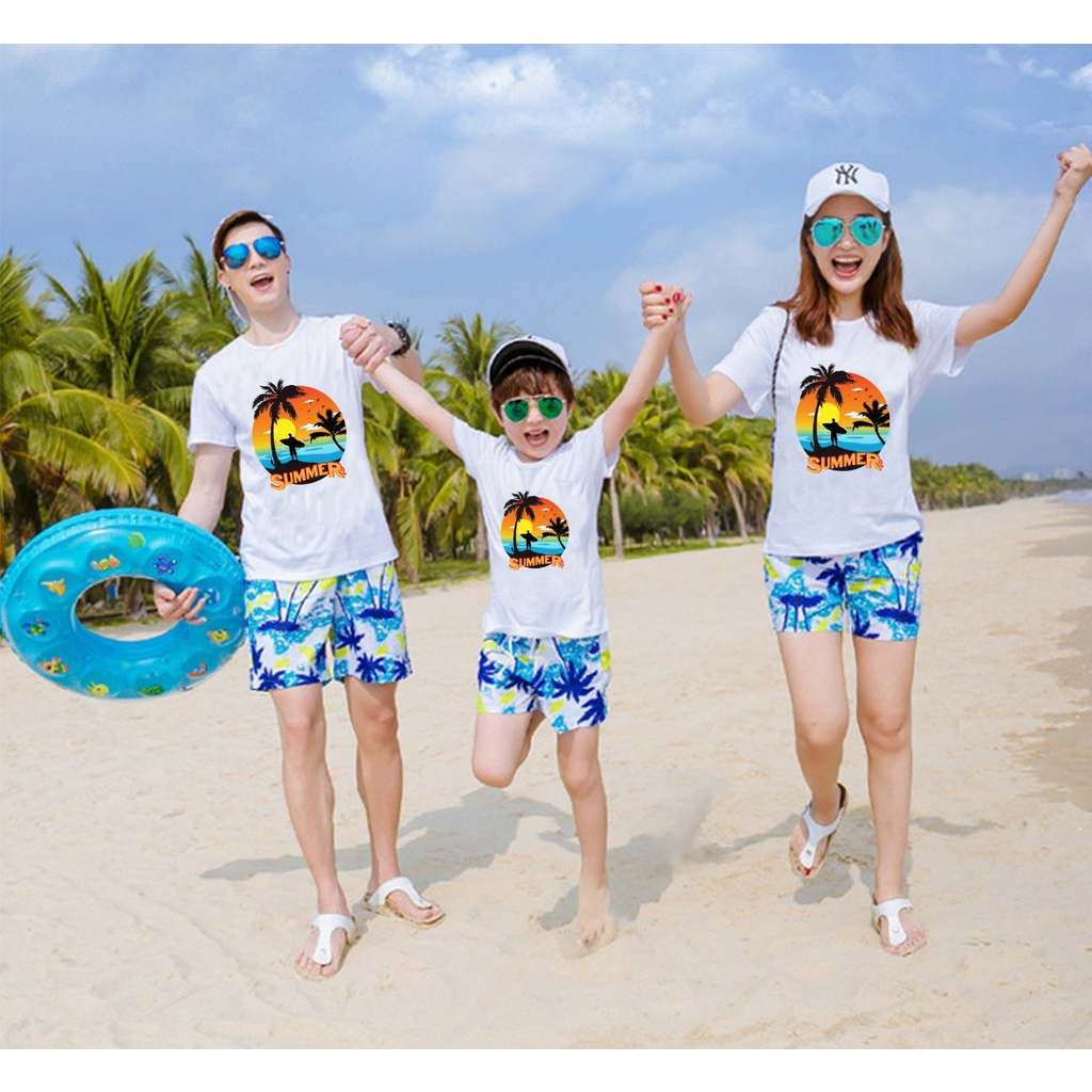 Áo nhóm , Đồ đi biển , đồng phục gia đình , áo lớp .Chất liệu thun cotton loại 1 đủ size từ 8 đến 100kg .