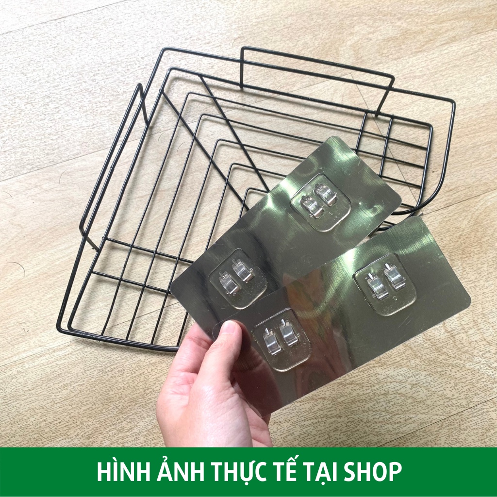 Kệ góc tường nhà tắm tam giác dán tường sơn tĩnh điện miếng dán tường chắc chắn