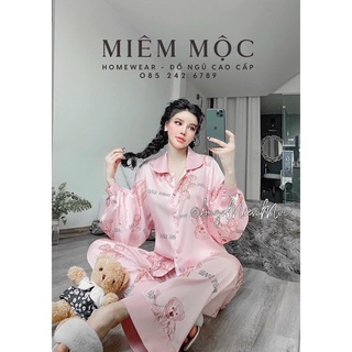 Pịjama đồ mặc nhà tay dài lụa mango