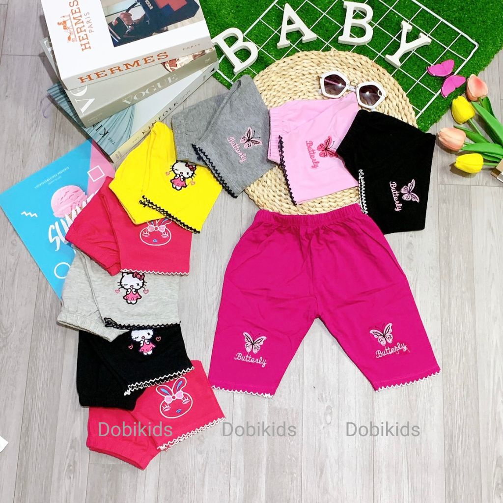 Quần legging lửng cho bé cotton SG loại 1 co giãn mềm mịn 9-22kg
