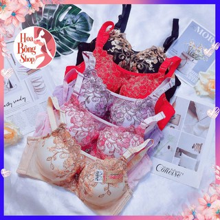 [2059] Áo Lót Định Hình BIGSIZE Ren Mỏng Thêu Hoa 4D