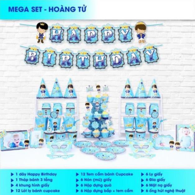 ❤️MẪU MỚI❤️ Set (MEGA) sinh nhật hoàng tử