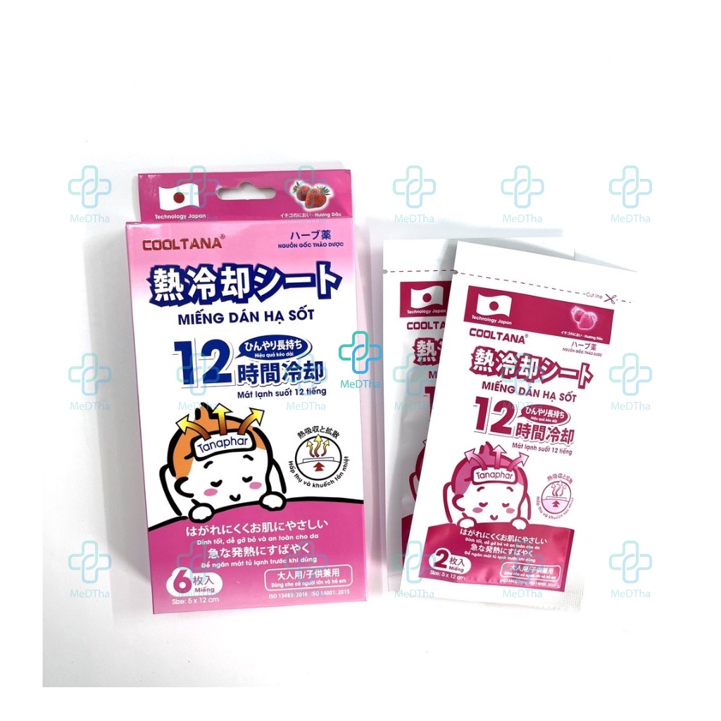 Miếng Dán Hạ Sốt Cho Bé Cooltana - Miếng Dán Hạ Sốt Cho Trẻ Sơ Sinh, Hỗ Trợ Giảm Sốt