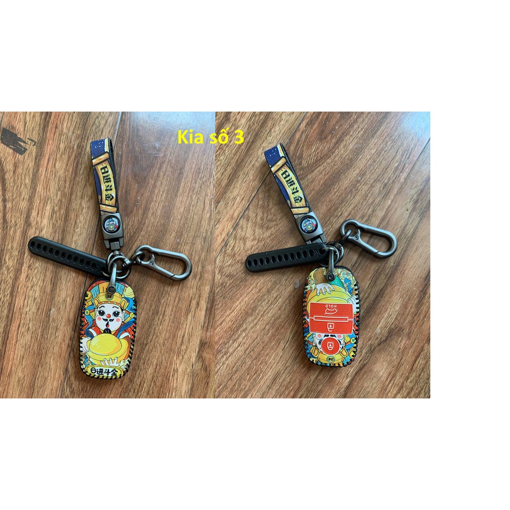 Bao da chìa khóa ô tô KHÂU TAY - TÀI LỘC - KIA có chìa