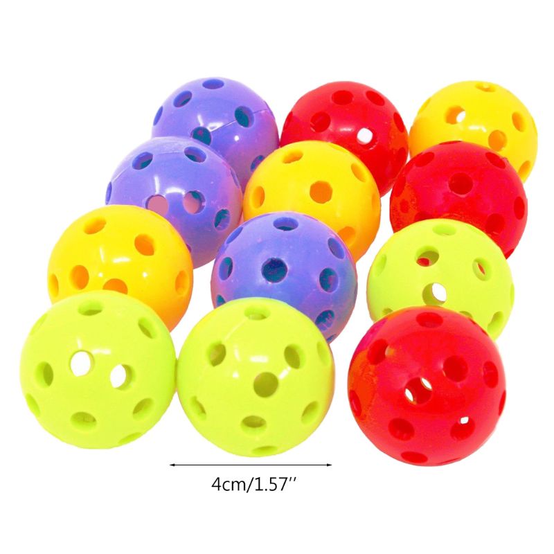 Set 12 quả bóng đồ chơi nhiều màu sắc dành cho chim vẹt