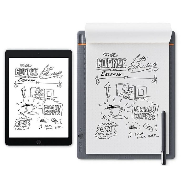 Sổ Ghi Chú Điện Tử Wacom BamBoo Slate - Small  - Viết tự nhiên bằng bút trên bất kỳ giấy nào Bảng vẽ LCD