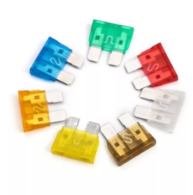 [50 cái] Cầu chì ô tô 1A-30A - Cầu chì lưỡi dao - Loại trung