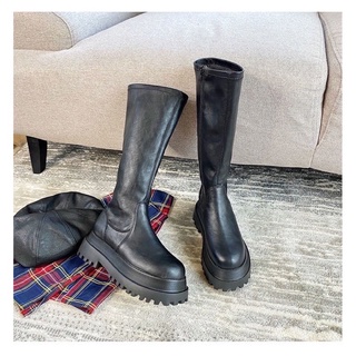    LOẠI 1  Boot da đế bánh mì dày cực cá tính bốt đế dày boost cao cổ đế bánh mì| M7 