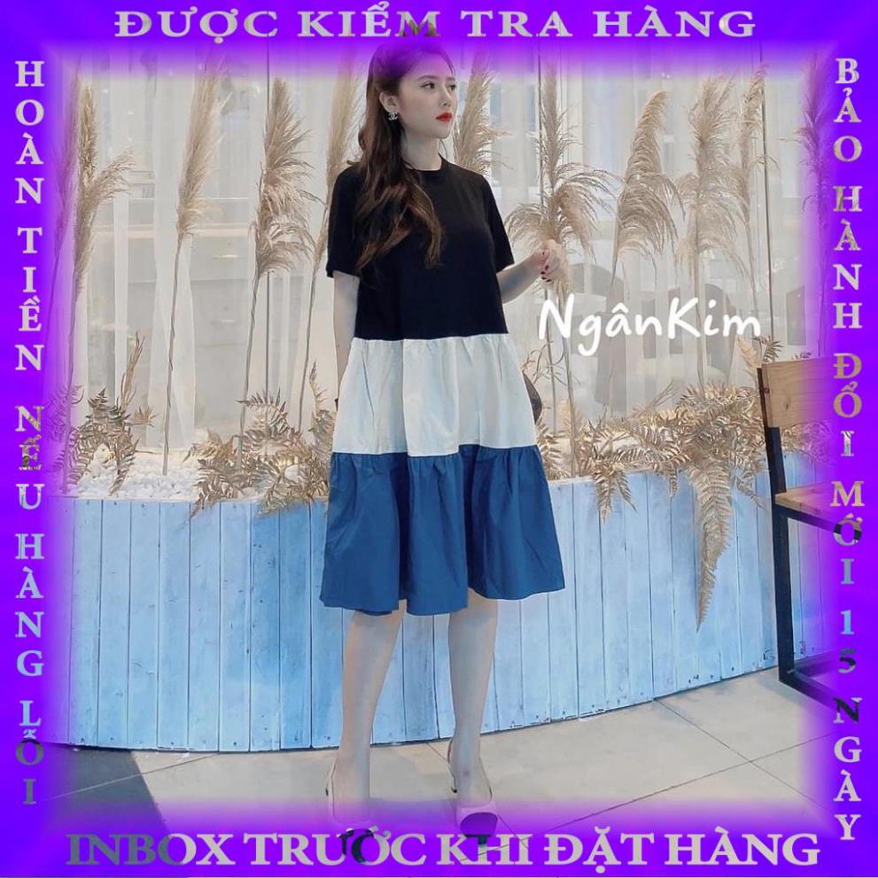 Đầm Bầu Váy Bầu Thun Cotton Dáng Suông Xòe Mùa Hè Tay Ngắn Vải Mát HD2817 Honey Mommy thuanguyen