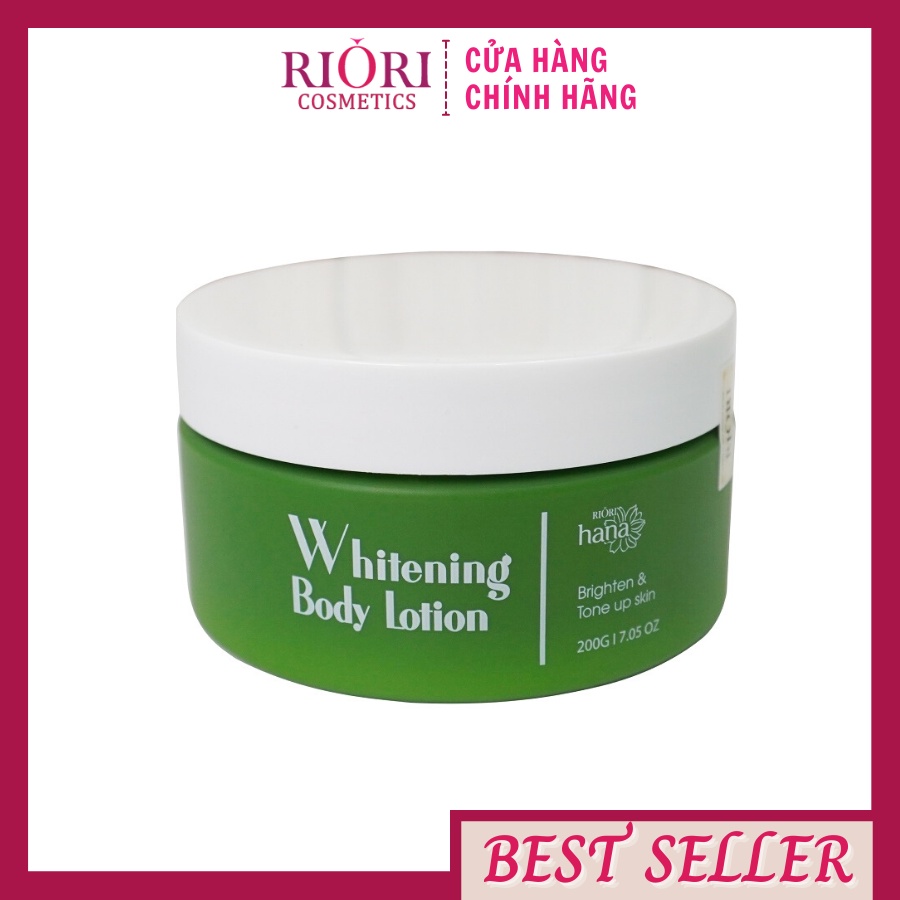 Kem Body Dưỡng Trắng Da Riori Whitening Body Lotion 200g – Kem Dưỡng Trắng Da Toàn Thân Giúp Da Mềm Mịn Trắng Tự Nhiên