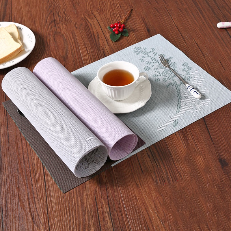 Tấm Lót Bàn Ăn Cách Nhiệt Chữ Nhật size 30x45cm Cao Cấp có sẵn 3 Màu | Nhựa PVC Miếng Trải Bàn Ăn