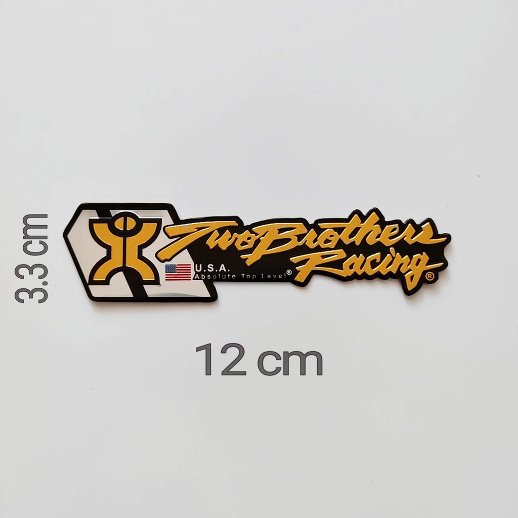 [Mã LIFEAUMAY giảm 10% tối đa 30k đơn 150k] Tem Logo TwoBrother Racing Bằng Nhôm