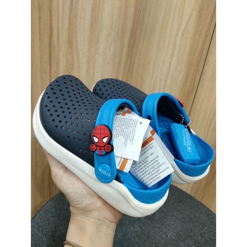 Dép sục cross literide màu xanh dương cho bé trai, gái siêu êm ( có tặng kèm sticker)