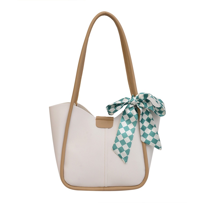 Túi Xách Lụa Cỡ Lớn Màu Sắc Tương Phản Thời Trang Mùa Hè Cho Nữ