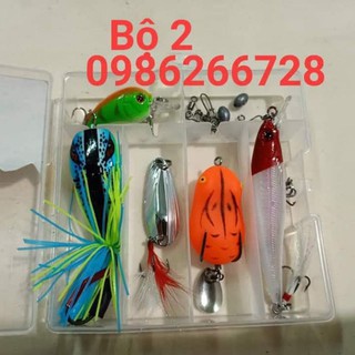 Combo bộ mồi 5 con mồi câu đủ 3 tầng nước, chuyên trị lóc, chém, mương,rô phi.....