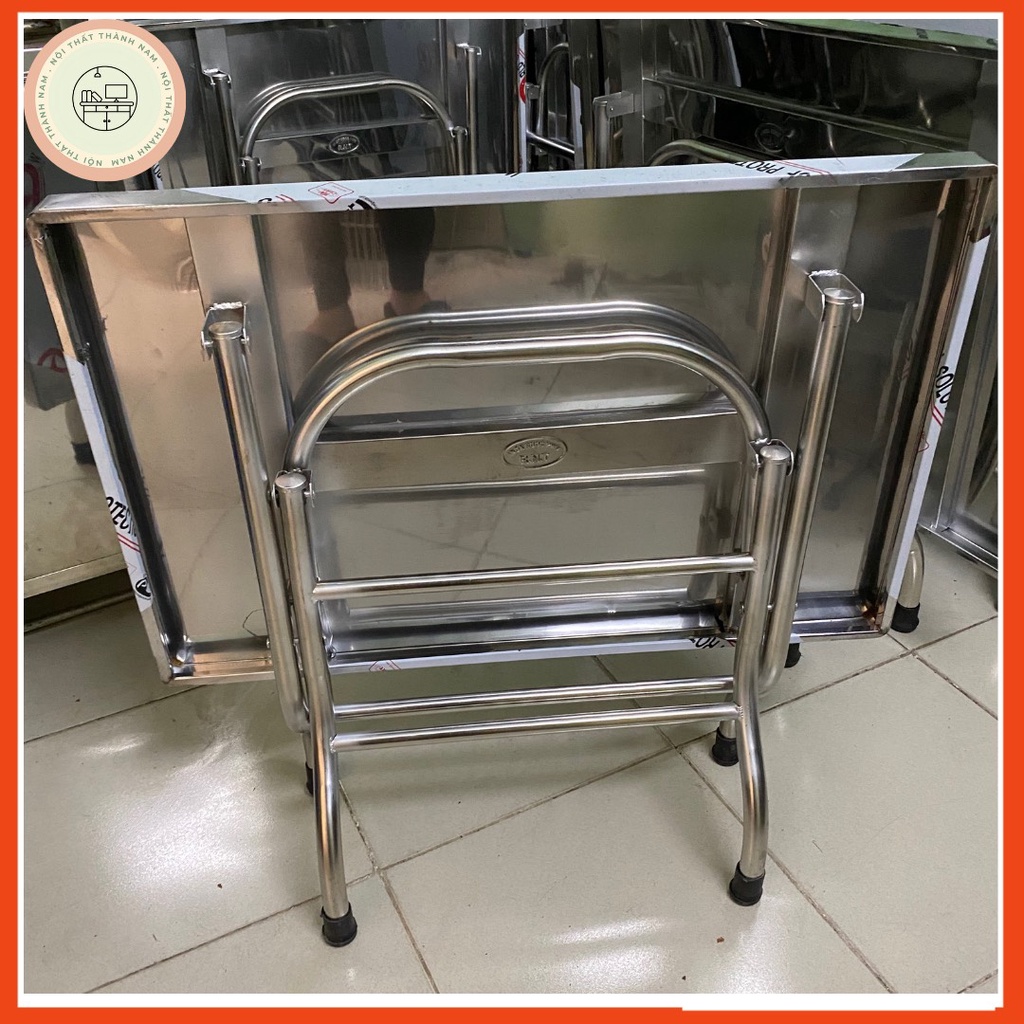Bàn inox xếp gọn đủ size bền đẹp chắc chắn
