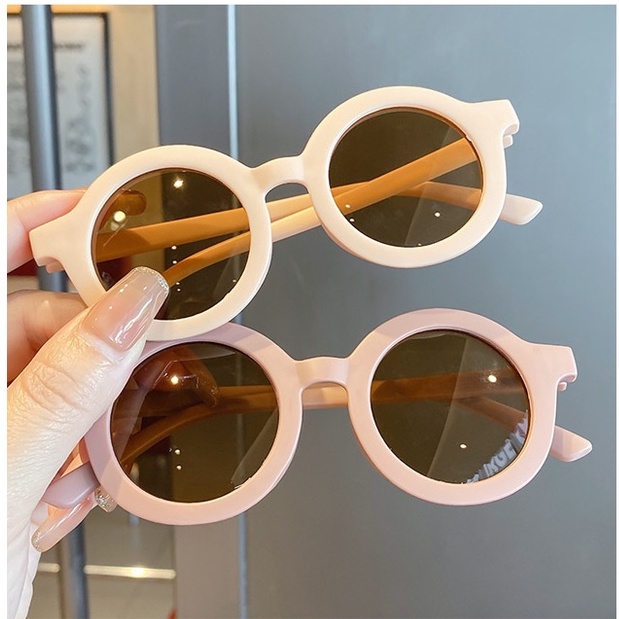 Kính mát hình tròn chống tia uv400 thời trang Hàn Quốc cổ điển cho bé