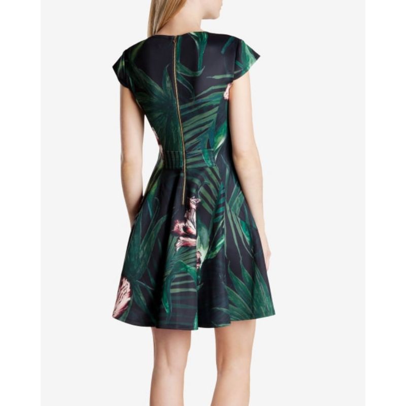 Đầm Ted Baker FLORELL Palm floral jersey skater dress