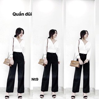 Quần suông đũi cạp chun sau - hàng Quảng Châu - kèm ảnh thật